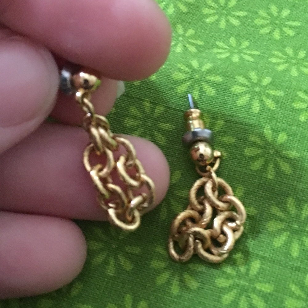 Gold color “chain” earrings